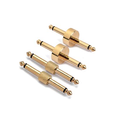 OFFSCH 4pcs Gold Guitar Effect Pedal Connectors Straight Hook Adaptors for Seamless Signal Transmission for Guitar Effect Pedalboards