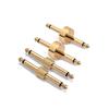 OFFSCH 4pcs Gold Guitar Effect Pedal Connectors Straight Hook Adaptors for Seamless Signal Transmission for Guitar Effect Pedalboards view 1