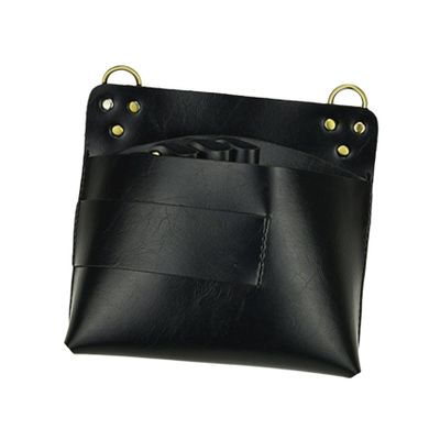 Didiseaon Tool Pouch Belt for Salon Stylists Genuine Leather Scissor Organizer Multi-Functional Hair Tool Holder for Combs Brushes Clips Essential Accessory for Hair Salons Black