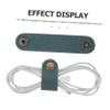 jojofuny Leather Cord Organizer 5pcs Cable Management Straps Retractable Cord Organizer view 4