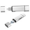 ETHZZLE Type-c Dual-Function Card Reader Silver OTG Memory Adapter for and USB- Compact and Portable Supports Cards Transfer view 1