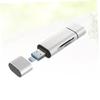 ETHZZLE Type-c Dual-Function Card Reader Silver OTG Memory Adapter for and USB- Compact and Portable Supports Cards Transfer view 4