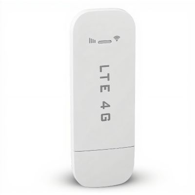 4G LTE USB Hotspot, Portable WPA WPA2 Encryption Router with SIM Card Slot, Support Up to 10 Devices, Plug and Play Internet Access Devices for Home Travel (White)