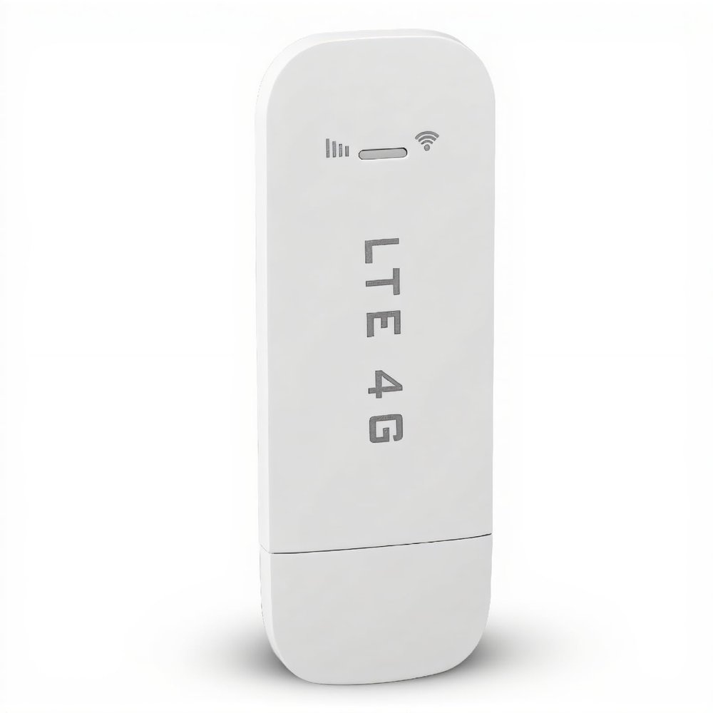 4G LTE USB Hotspot, Portable WPA WPA2 Encryption Router with SIM Card Slot, Support Up to 10 Devices, Plug and Play Internet Access Devices for Home Travel (White)