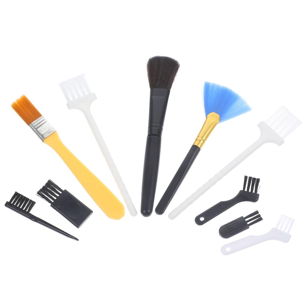 ETHZZLE 10pcs Portable Computer Cleaning Brush Set for Keyboard and Phone Soft Bristles for Reach Areas for Dust Removal and Electronics Maintenance