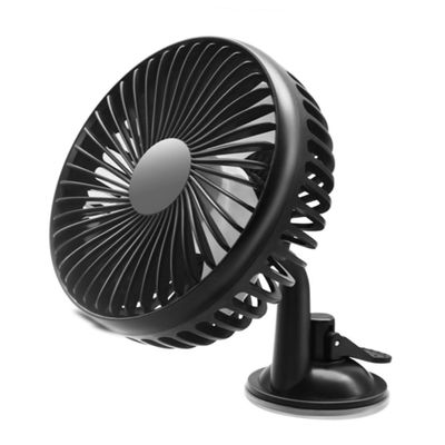 FELTECHELECTR 1pc Portable Car Fan Usb Charging Adjustable Rotation Low Noise Cooling Fan for Cars Lightweight and Cooling Black
