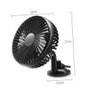 FELTECHELECTR 1pc Portable Car Fan Usb Charging Adjustable Rotation Low Noise Cooling Fan for Cars Lightweight and Cooling Black view 3
