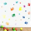 Vaguelly Palm Prints Wall Stickers 9.84X13.77 Inch DIY Removable PVC Decals for Kids Bedroom Nursery Kindergarten Wall Decor Easy Peel and Stick view 2
