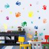 Vaguelly Palm Prints Wall Stickers 9.84X13.77 Inch DIY Removable PVC Decals for Kids Bedroom Nursery Kindergarten Wall Decor Easy Peel and Stick view 3