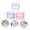 MERRYHAPY 3pcs Nail Grinding Head Organizer Durable Storage Box for Nail Drill Bits Compact Design White Purple and Pink for Keeping Tools Clean and Accessible view 3