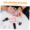 MERRYHAPY 3pcs Nail Grinding Head Organizer Durable Storage Box for Nail Drill Bits Compact Design White Purple and Pink for Keeping Tools Clean and Accessible view 4