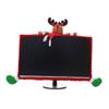 Yardenfun 25-35inch Monitor Cover Christmas Decor Elk Theme Festive Screen Protector Vibrant Festival Ornament view 1