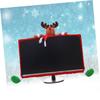 Yardenfun 25-35inch Monitor Cover Christmas Decor Elk Theme Festive Screen Protector Vibrant Festival Ornament view 2