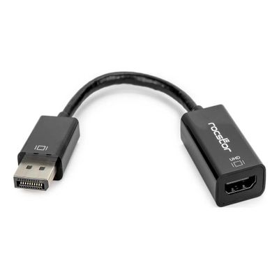 Rocstor DisplayPort 1.2 to HDMI 4K/60Hz Active Adapter Converter - M/F - Black