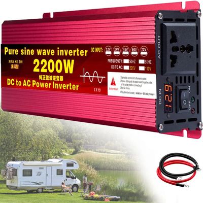 1600W 2200W 3000W Power Inverter DC 12V 24V 48V 60V to110V AC Car Charger Converter r for Road Trip Essentials Camping Accessorie (60v/220,2200w)