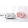 Hemoton 1pc Portable Abs Silicone Double Head Fan Usb Charging and Led Night Light for Home Office Mini Tabletop Handheld Fan Pink Battery view 4