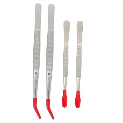 Angoily 4pcs Stainless Steel Tweezers Tips Straight and Elbow Precision Tools for Home and Craft Use