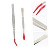 Angoily 4pcs Stainless Steel Tweezers Tips Straight and Elbow Precision Tools for Home and Craft Use view 2