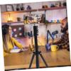 Hemoton 1set Adjustable Projector Tripod Stand Portable Camera Stand for Live Streaming Height Adjustable Floor Mount for Projectors Cameras and Webcams Compact Design Easy Installation view 3