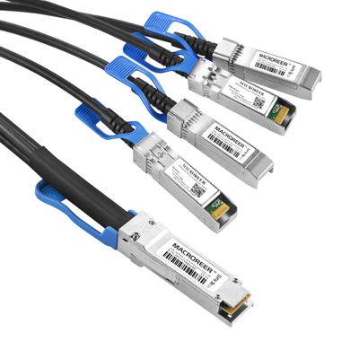 Macroreer 100G QSFP28 to SFP28 Breakout DAC-100GBase QSFP28 to 4 x 25G SFP28 Passive Direct Attach Copper Breakout Cable for Juniper Networks JNP-100G-4X25G-3M,3m (10ft)