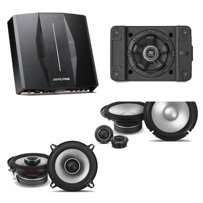 Alpine PXE-C80-88 OPTIM8 8-Channel Hi-Res DSP Amplifier w/SS-SB12 Subwoofer, S2-S65C 6.5" & S2-S50 Bundle