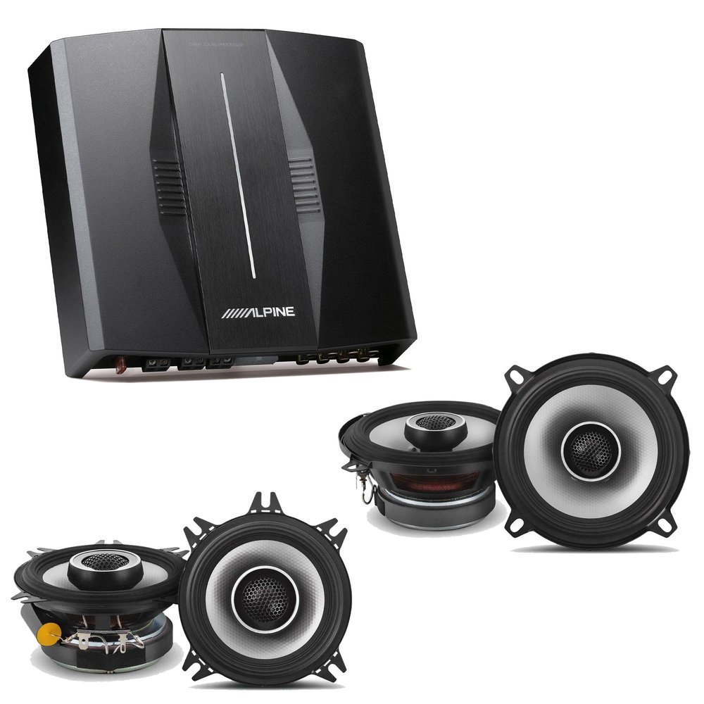 Alpine PXE-C80-88 OPTIM8 8-Channel Hi-Res Digital Sound Processor Amplifier w/ S2-S50 & S2-S40 Bundle