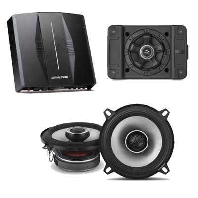 Alpine PXE-C80-88 OPTIM8 8-Channel Hi-Res DSP Amplifier w/SS-SB12 Subwoofer, S2-S50 Bundle