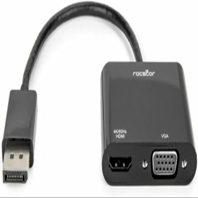 Rocstor DisplayPort to HDMI VGA Adapter - 4K 60Hz