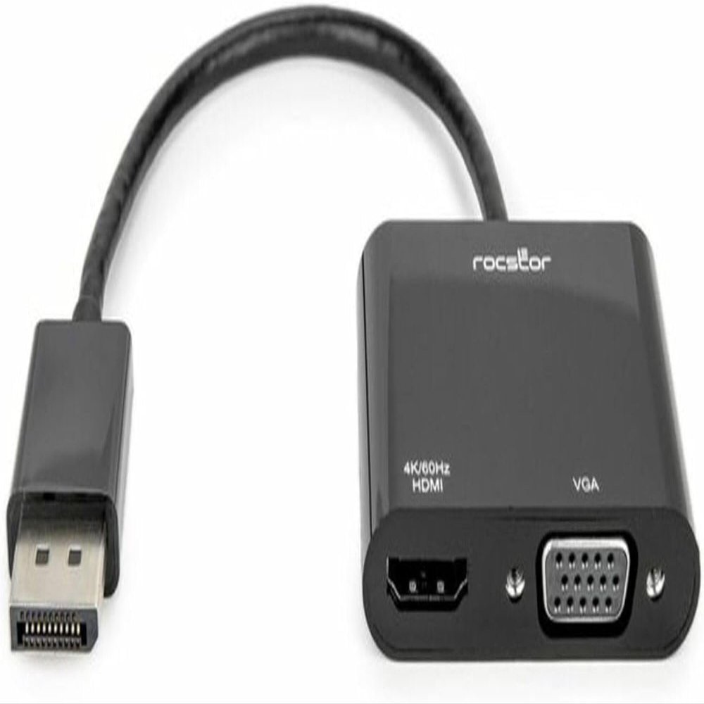 Rocstor DisplayPort to HDMI VGA Adapter - 4K 60Hz