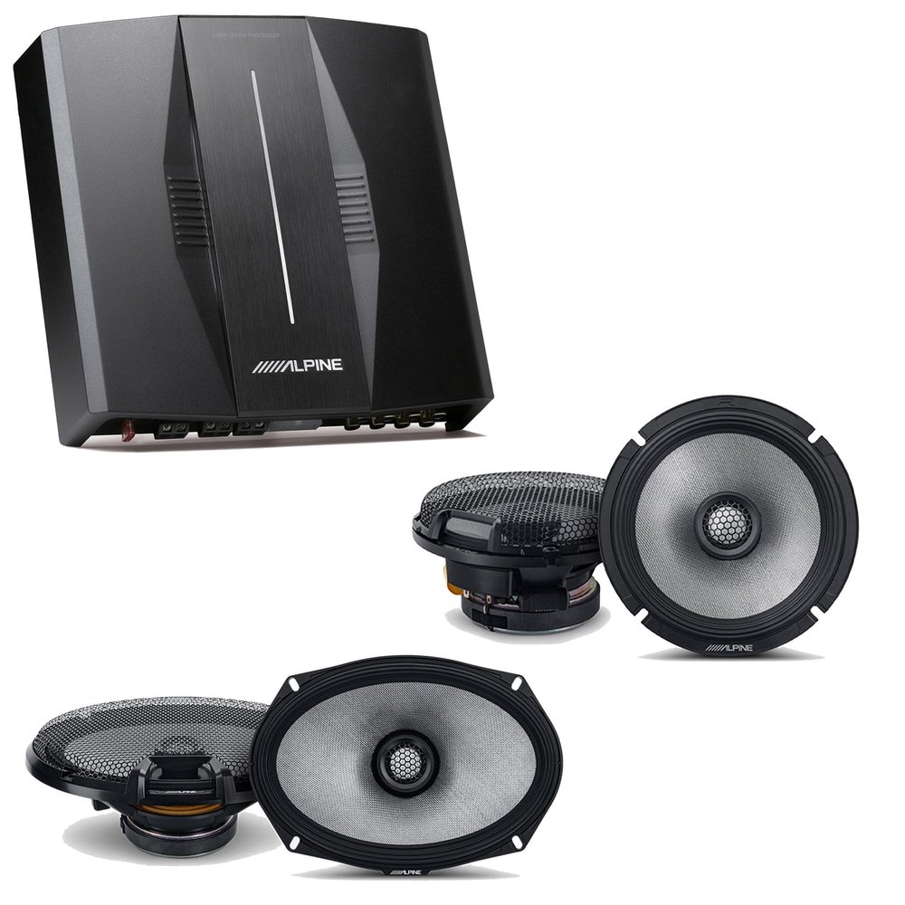 Alpine PXE-C80-88 OPTIM8 8-Channel Hi-Res Digital Sound Processor Amplifier w/ R2-S65 & R2-S69 Bundle