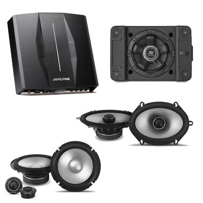 Alpine PXE-C80-88 OPTIM8 8-Channel Hi-Res DSP Amplifier w/SS-SB12 Subwoofer, S2-S65C 6.5" & S2-S68 Bundle