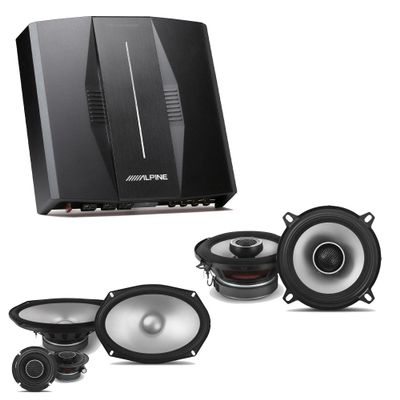 Alpine PXE-C80-88 OPTIM8 8-Channel Hi-Res Digital Sound Processor Amplifier w/ S2-S69C & S2-S50 Bundle
