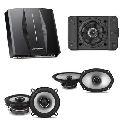 Alpine PXE-C80-88 OPTIM8 8-Channel Hi-Res DSP Amplifier w/SS-SB10 Subwoofer, S2-S69 & S2-S50 Bundle