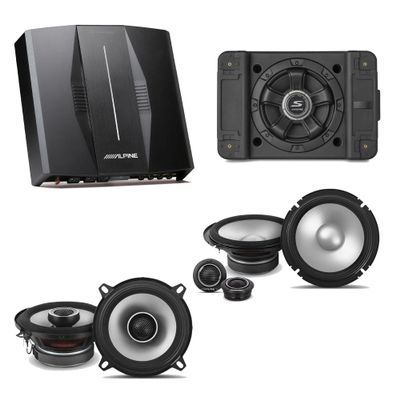 Alpine PXE-C80-88 OPTIM8 8-Channel Hi-Res DSP Amplifier w/SS-SB10 Subwoofer, S2-S65C 6.5" & S2-S50 Bundle
