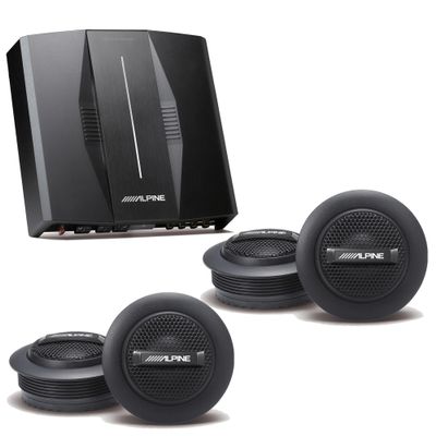Alpine PXE-C80-88 OPTIM8 8-Channel Hi-Res Digital Sound Processor Amplifier w/ (2) S-S10TW 1" Silk Dome Tweeter Set Bundle