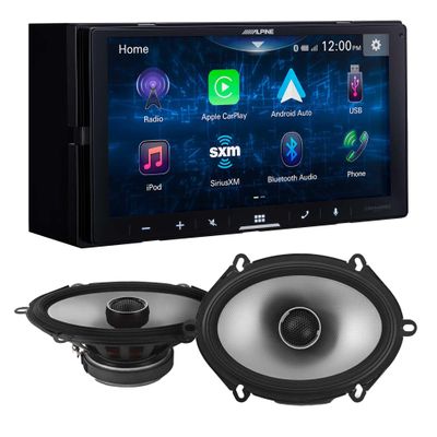 Alpine iLX-W670 Digital Multimedia Receiver & 1 Pair Alpine S2-S68 Type S 6x8 Coax Speakers