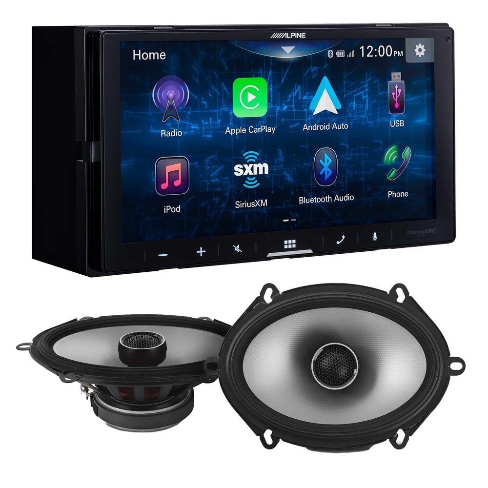 Alpine iLX-W670 Digital Multimedia Receiver & 1 Pair Alpine S2-S68 Type S 6x8 Coax Speakers