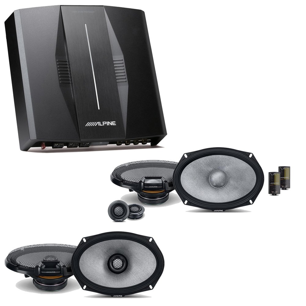 Alpine PXE-C80-88 OPTIM8 8-Channel Hi-Res Digital Sound Processor Amplifier w/ R2-S69C & R2-S69 Bundle