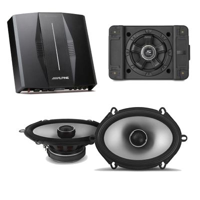 Alpine PXE-C80-88 OPTIM8 8-Channel Hi-Res DSP Amplifier w/SS-SB10 Subwoofer, S2-S68 Bundle