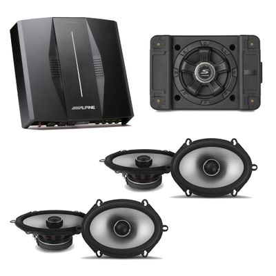 Alpine PXE-C80-88 OPTIM8 8-Channel Hi-Res DSP Amplifier w/SS-SB10 Subwoofer, (2) S2-S68 Bundle
