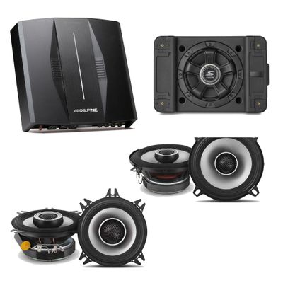 Alpine PXE-C80-88 OPTIM8 8-Channel Hi-Res DSP Amplifier w/SS-SB12 Subwoofer, S2-S50 & S2-S40 Bundle