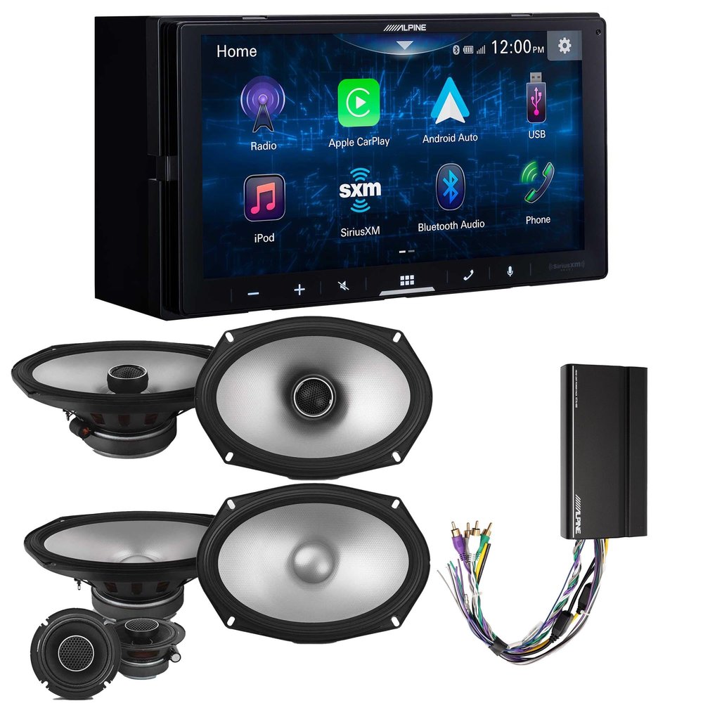 Alpine iLX-W670 Digital Multimedia Receiver & 1 Pair Alpine S2-S69 Type S 6x9 Coax, S2-S69C Type S 6x9 Comp. Including Power Pack