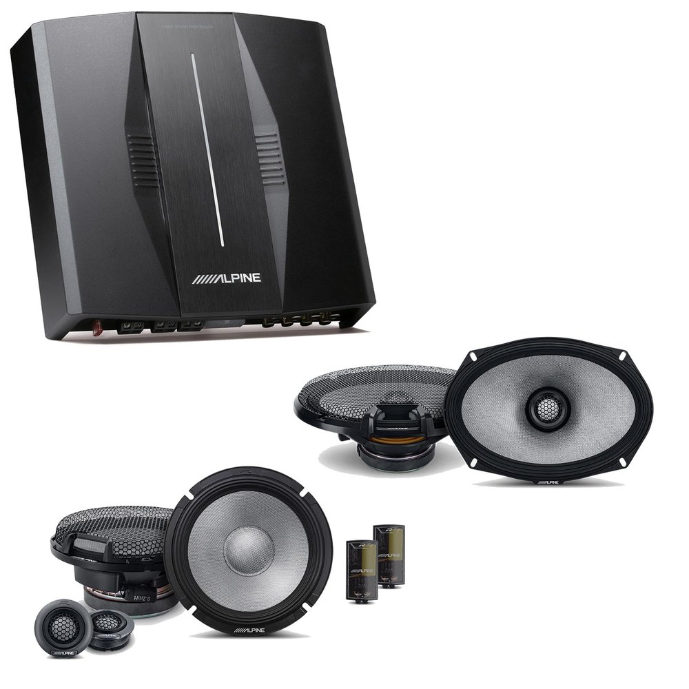 Alpine PXE-C80-88 OPTIM8 8-Channel Hi-Res Digital Sound Processor Amplifier w/ R2-S65C & R2-S69 Bundle