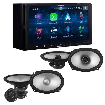 Alpine iLX-W670 Digital Multimedia Receiver & 1 Pair S2-S69 Type S 6x9 Coax Speakers and 1 Pair S2-S69C Type S 6x9 Component Speakers