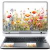 14 Inch Laptop Skin Sticker Cover Premium Sticker Cover Art Decal Decorative (Included 2 Wrist Pad Skins) - Wild Flowers view 1