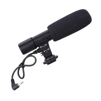 Hemoton Professional Interview Microphone for DSLR Cameras Wide Compatibility Stereo High-Sensitivity Recording Mic for Video Filmmaking and Live Streaming Voice Capture