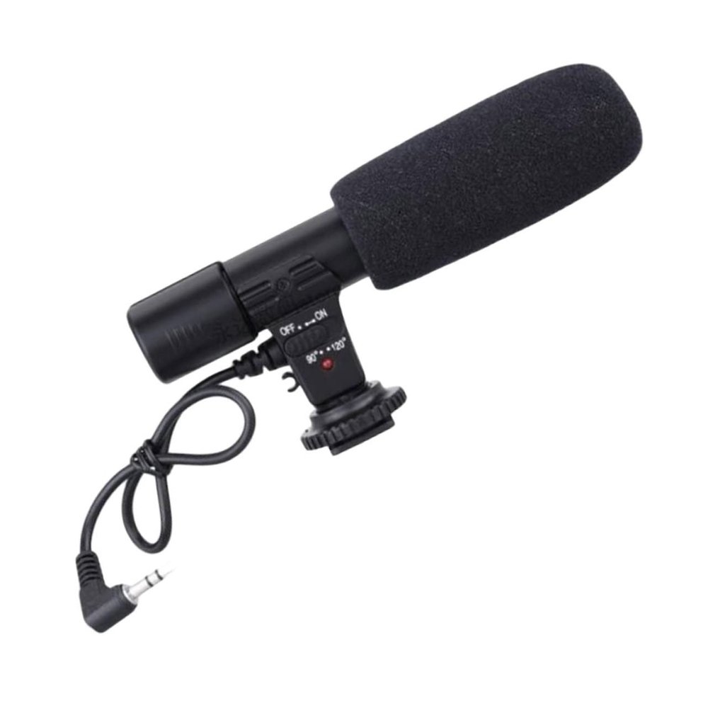 Hemoton Professional Interview Microphone for DSLR Cameras Wide Compatibility Stereo High-Sensitivity Recording Mic for Video Filmmaking and Live Streaming Voice Capture