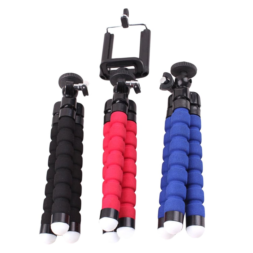 Hemoton 3pcs Tripod Light Flexible Sponge Octopus Mobile Phone Smartphone Holder