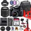 Canon EOS 4000D / Rebel T100 DSLR Camera with Canon EF-S 18-55mm F/3.5-5.6 DC III Zoom Lens + 64 GB Memory + Hood + Extra Battery + Battery Charger + Filters + More (25pc Bundle) (Renewed) view 1