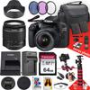 Canon EOS 2000D / Rebel T7 DSLR Camera with Canon EF-S 18-55mm F/3.5-5.6 DC III Zoom Lens + 64 GB Memory + Hood + Extra Battery + Battery Charger + Filters + More (27pc Bundle) (Renewed) view 1
